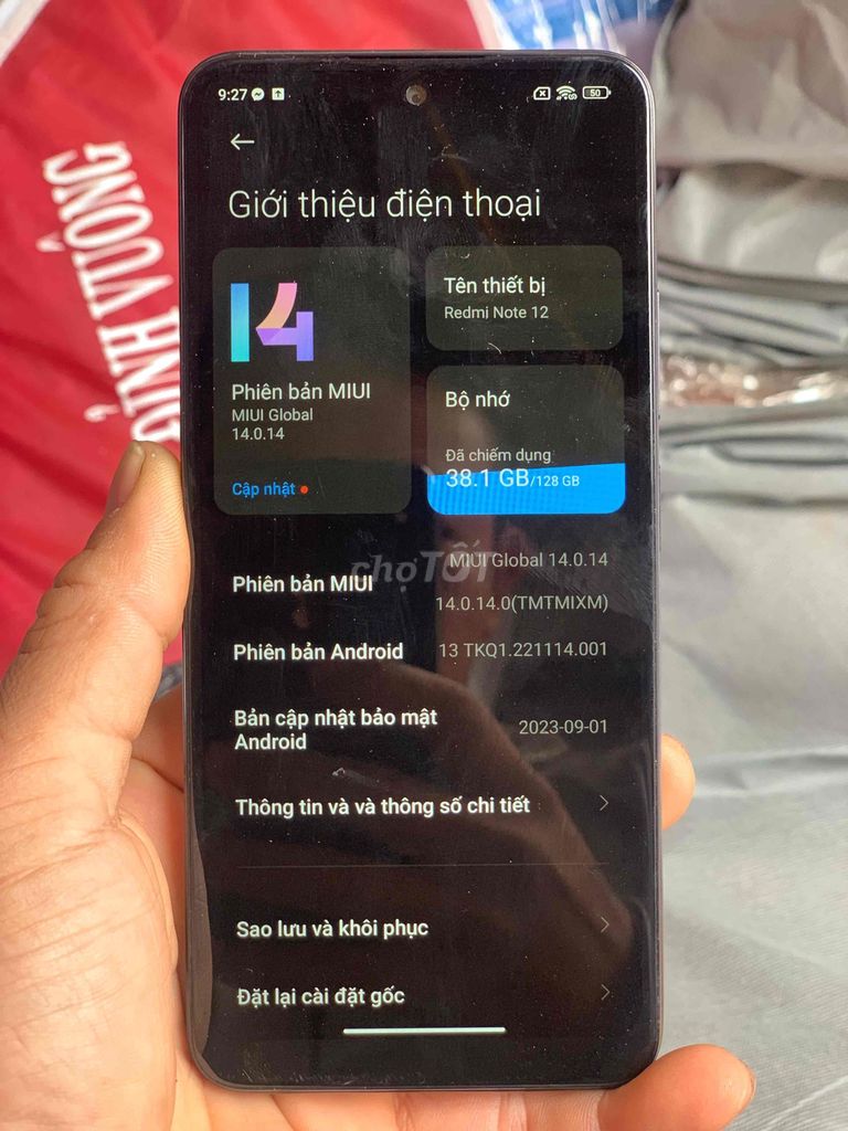 Redmi Note 12 128GB Đen. Mua bán Điện thoại tại Huyện Thường Tín Hà Nội được đăng bởi Thành hình 1