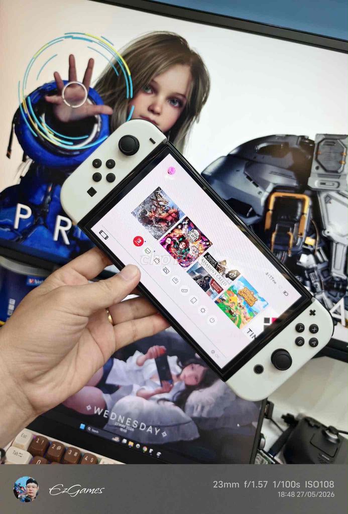 Switch Oled Full Game 256gb Full Box. (Màu Trắng). Mua bán Thiết bị chơi game tại Quận 3 Tp Hồ Chí Minh được đăng bởi EzGAME hình 1