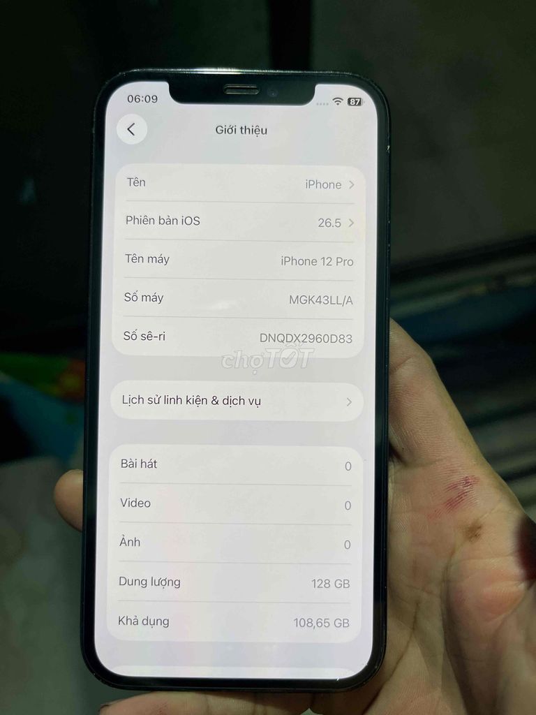 Apple iPhone 12 Pro 128GB Xanh. Mua bán Điện thoại tại Quận Bình Tân Tp Hồ Chí Minh được đăng bởi Văn Sanh hình 1