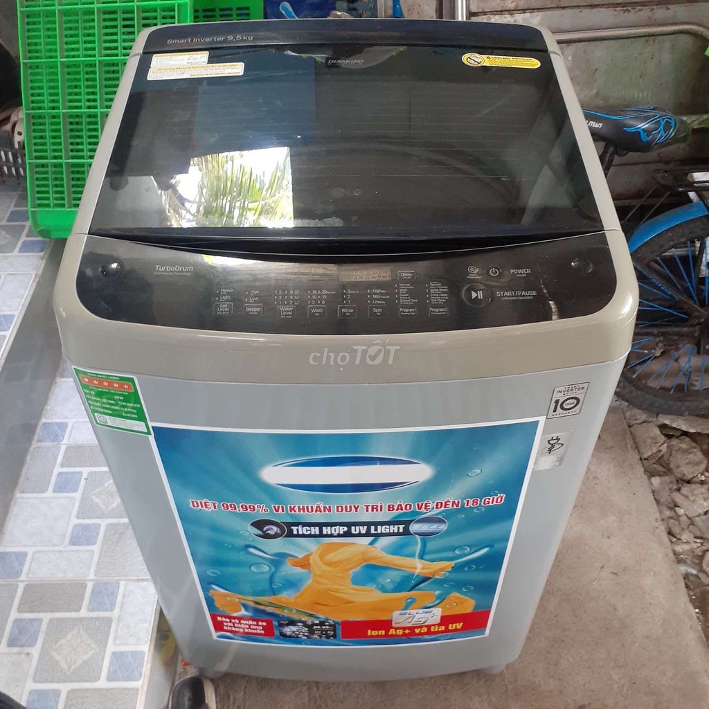 Máy giặt LG cửa trên 9.5kg Smart Inverter Xám. Mua bán Máy giặt tại Quận Bình Tân Tp Hồ Chí Minh được đăng bởi Tin Boy hình 1