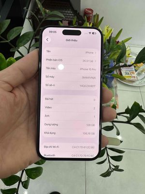 Apple iPhone 15 Pro 128GB Xám VN/A Zin áp