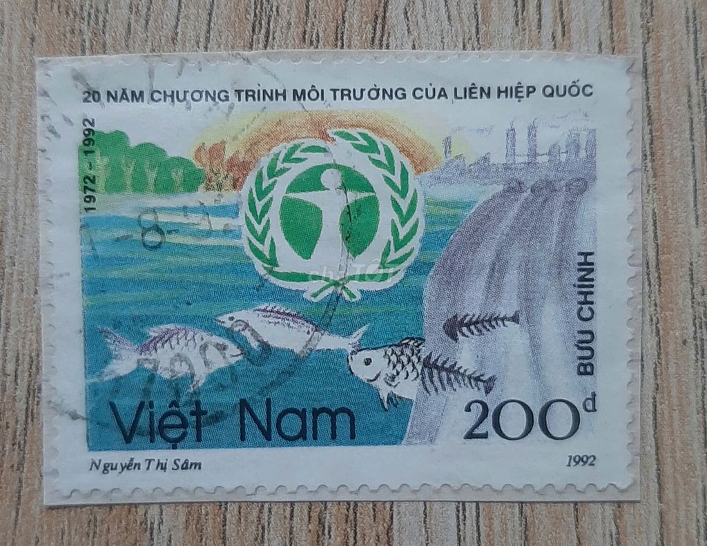 Tem Xưa 200đ (1992); Họa Tiết Môi Trường.