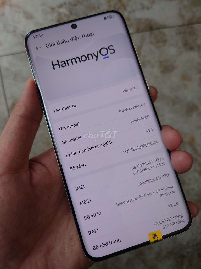 Huawei P60 Art 12/512 Đẹp 98%. Mua bán Điện thoại tại Quận 10 Tp Hồ Chí Minh được đăng bởi NaMobile hình 1