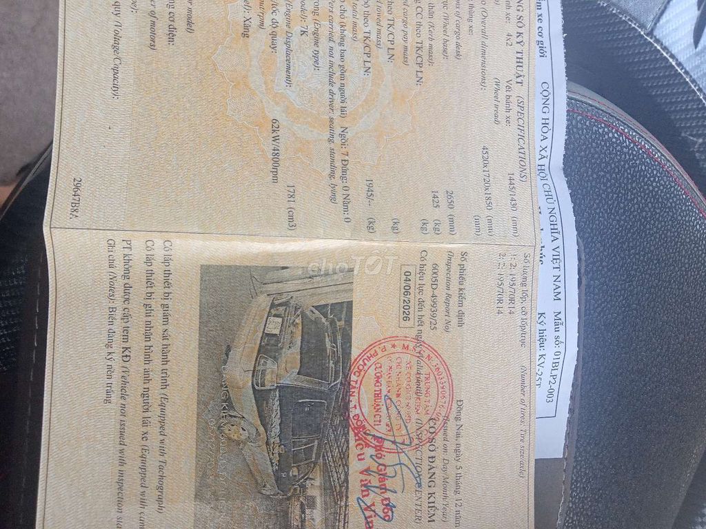 Cần bán xe ZACE 7 chỗ Bản đủ 2003 chính chủ,đk mới. Mua bán Ô tô tại Huyện Trảng Bom Đồng Nai được đăng bởi Hoàng Phước hình 7