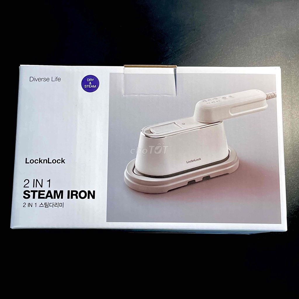 Bàn ủi hơi nước LocknLock 2 IN 1 Steam Iron Trắng. Mua bán Nội thất, đồ gia dụng khác tại Quận 3 Tp Hồ Chí Minh được đăng bởi Ngo Hoang Long hình 1