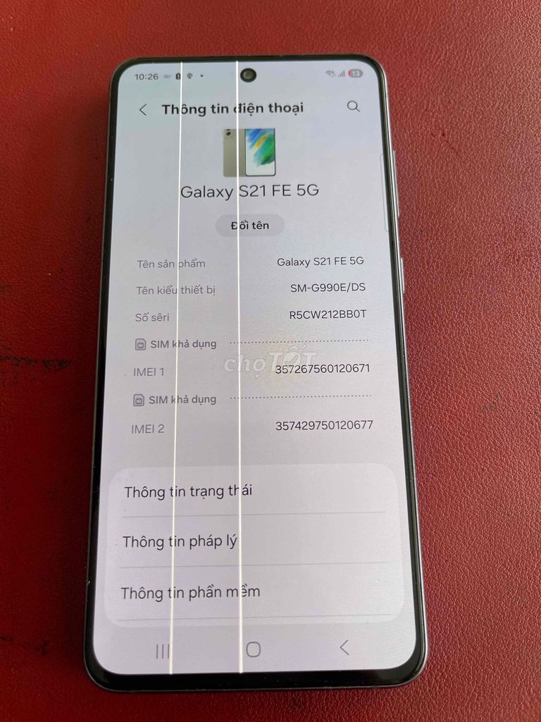 Samsung Galaxy S21 FE Xám Màn hình sọc. Mua bán Điện thoại tại Huyện Nhơn Trạch Đồng Nai được đăng bởi Điện Thoại Cũ hình 1