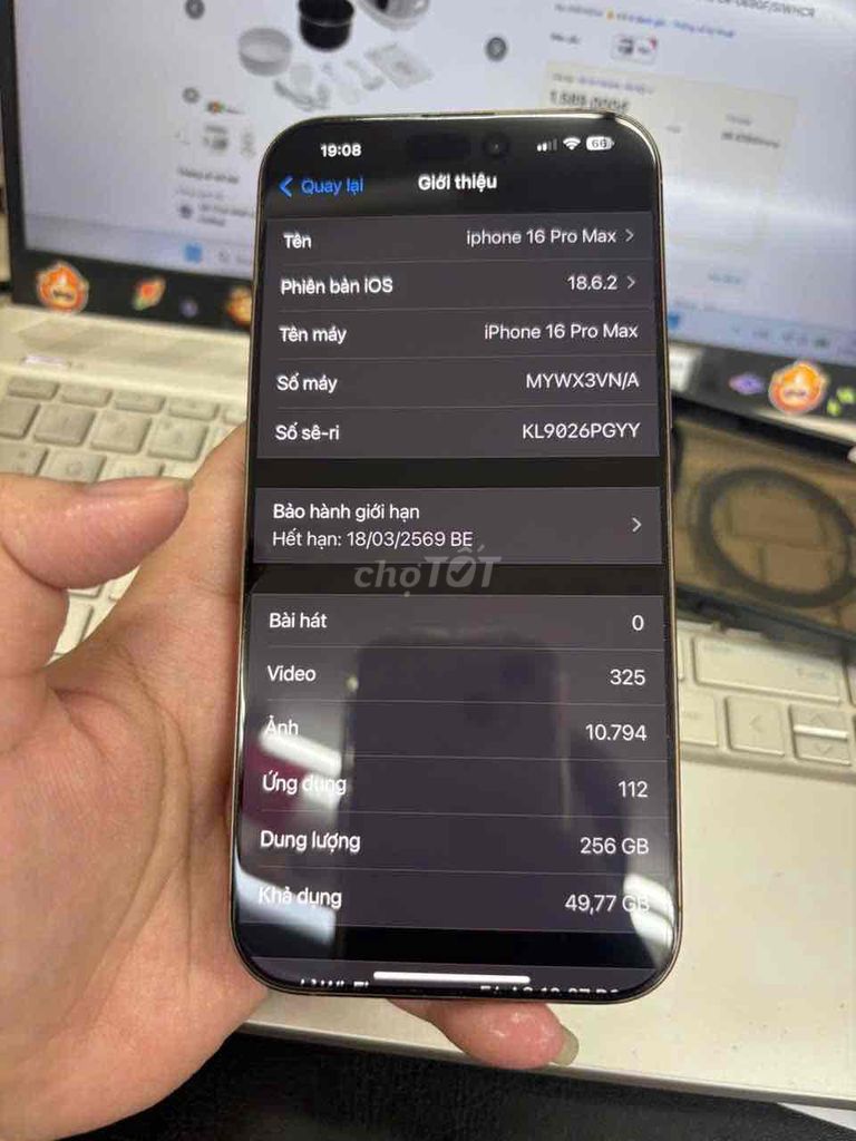 Apple iPhone 16 Pro Max 256GB Vàng. Mua bán Điện thoại tại Huyện Hoài Đức Hà Nội được đăng bởi Thành Công hình 1