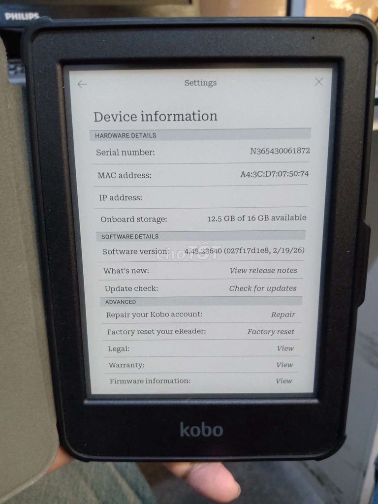 Kobo Clara BW Đen 16GB. Mua bán Máy tính bảng tại Huyện Diên Khánh Khánh Hòa được đăng bởi Nguyễn Trường Hải hình 1