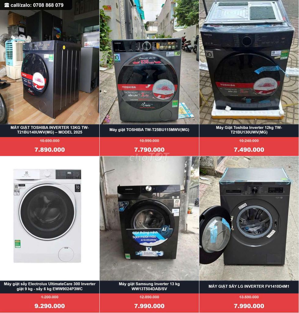 Máy giặt, giặt sấy mới giá kho. Mua bán Máy giặt tại Thành phố Thủ Đức Tp Hồ Chí Minh được đăng bởi Điện Máy Giá Kho Miền Nam hình 1