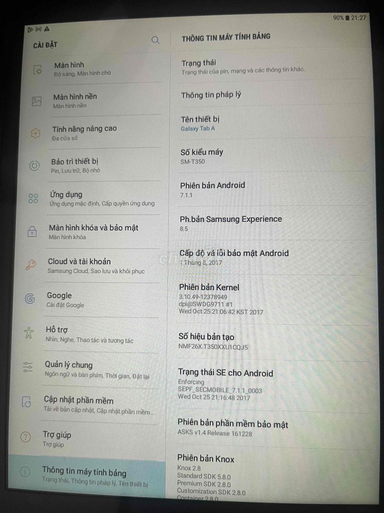 Cần bán Samsung galaxy tab A