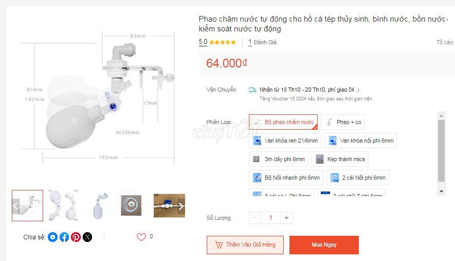 Thanh lý Phao châm tự động cá tép. Mua bán Phụ kiện, Thức ăn, Dịch vụ tại Quận Cẩm Lệ Đà Nẵng được đăng bởi Bruce Lee 1 hình 1