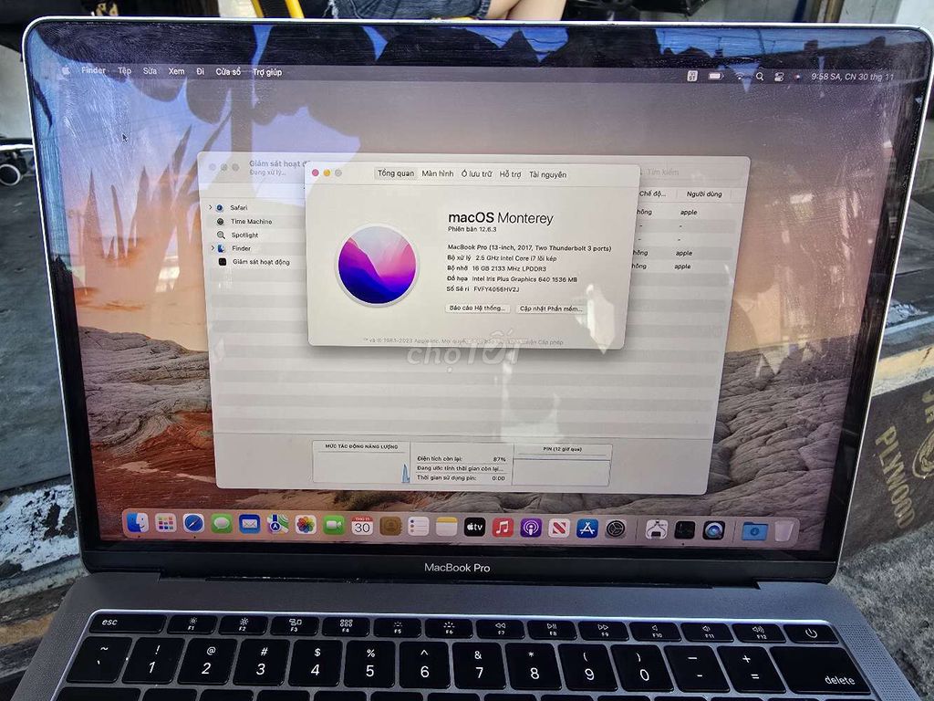Apple MacBook Pro 2017 i7 16GB/256GB Xám. Mua bán Laptop tại Thành phố Thuận An Bình Dương được đăng bởi Tran thanh son hình 1
