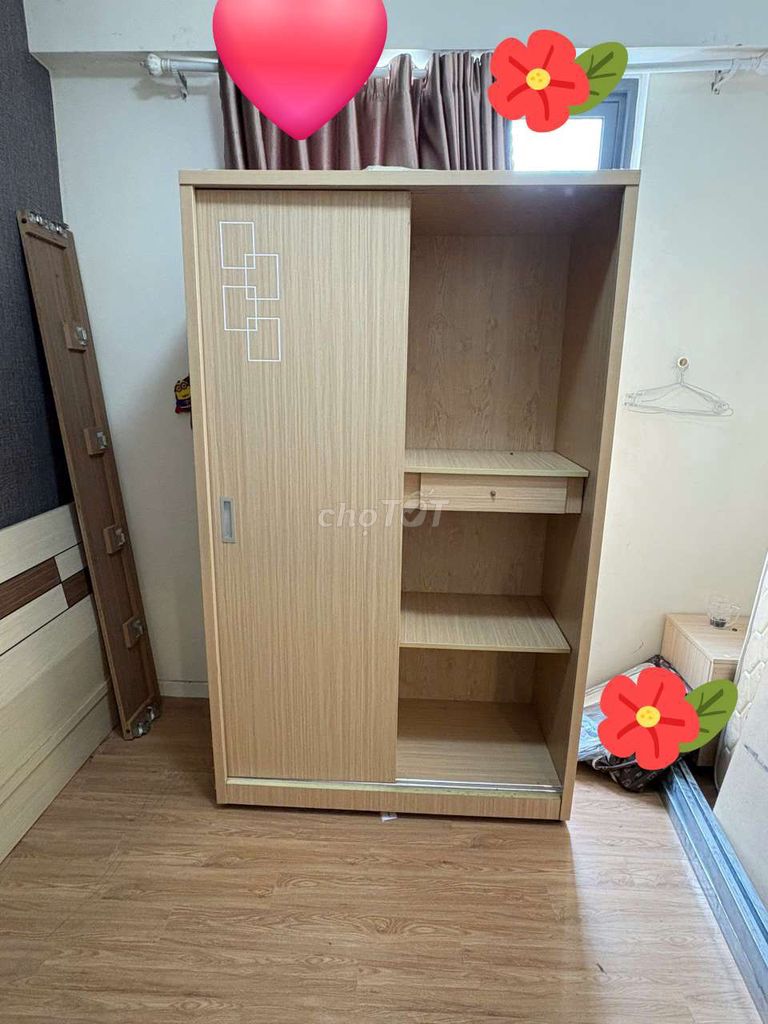 Tủ quần áo Gỗ công nghiệp Vàng gỗ Cửa lùa Hiện đại. Mua bán Tủ, kệ gia đình tại Quận Tân Bình Tp Hồ Chí Minh được đăng bởi Diep Giang hình 1