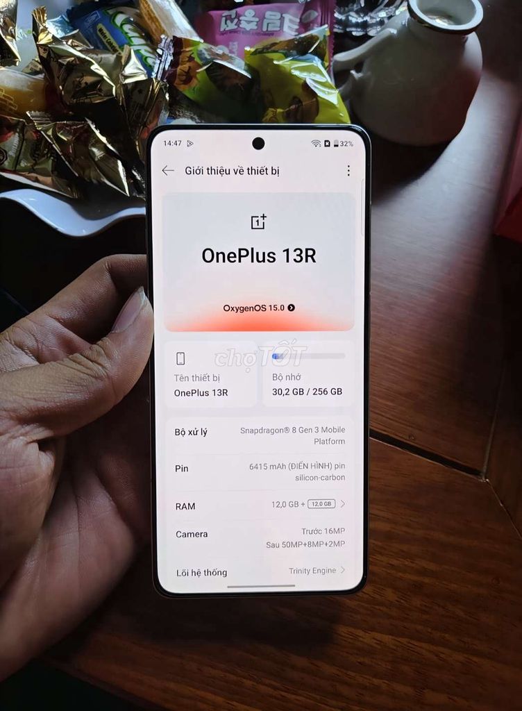 OnePlus 13R 256GB Trắng. Mua bán Điện thoại tại Huyện Bình Chánh Tp Hồ Chí Minh được đăng bởi thức hình 1