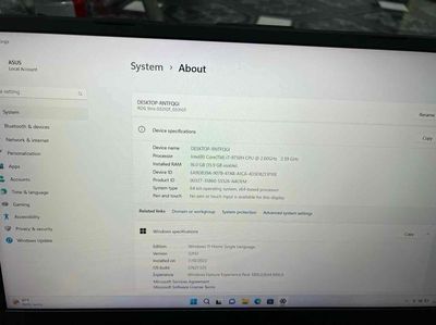 Laptop Gaming Asus ROG Trix G531GT i7 ram16/512