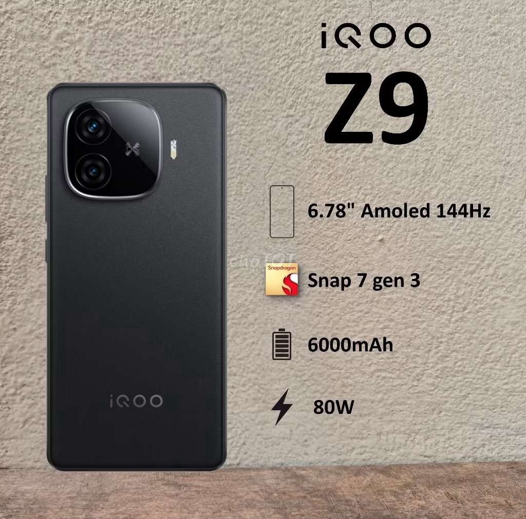 Vivo iQOO Z9 8GB/256GB Đen. Mua bán Điện thoại tại Thành phố Thủ Đức Tp Hồ Chí Minh được đăng bởi Thành hình 1
