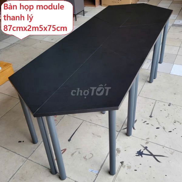 Bàn họp ghép module chân sắt tròn thanh lý. Mua bán Đồ dùng văn phòng tại Quận Gò Vấp Tp Hồ Chí Minh được đăng bởi Thanh lý Nội thất giá sỉ hình 1
