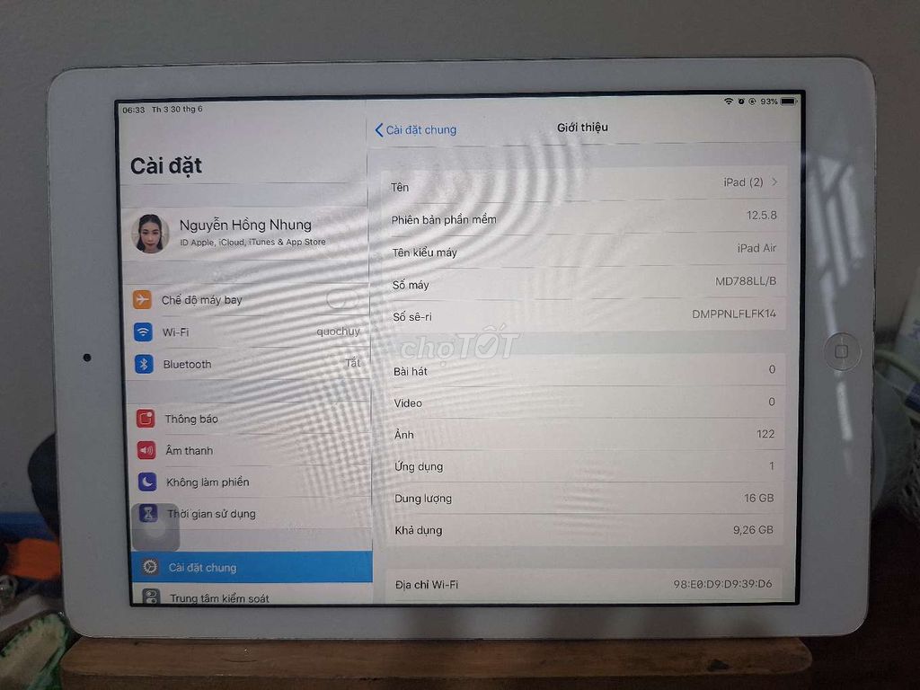 Apple iPad Air 16GB Trắng. Mua bán Máy tính bảng tại Thành phố Thủ Đức Tp Hồ Chí Minh được đăng bởi văn hiến hình 1