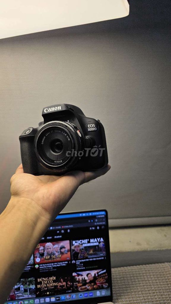 Máy ảnh Canon EOS 3000D Đen kèm lens 28mm f2.8. Mua bán Máy ảnh, Máy quay tại Quận Gò Vấp Tp Hồ Chí Minh được đăng bởi CAMera Farm hình 1