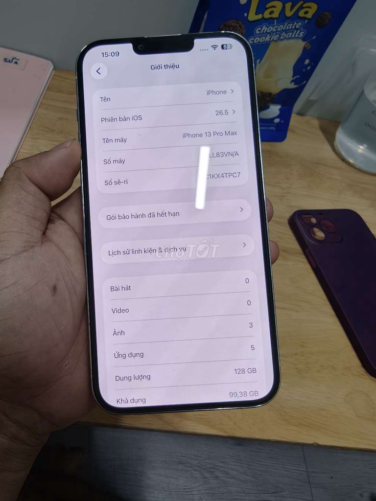 Apple iPhone 13 Pro Max 128GB Trắng còn đẹp. Mua bán Điện thoại tại Quận Bình Tân Tp Hồ Chí Minh được đăng bởi Kiệt hình 1