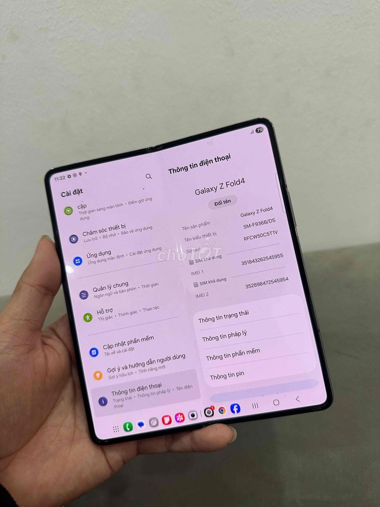 Samsung Z Fold 4 256GB Xám. Mua bán Điện thoại tại Quận Đống Đa Hà Nội được đăng bởi Ng Hoang Anh hình 1