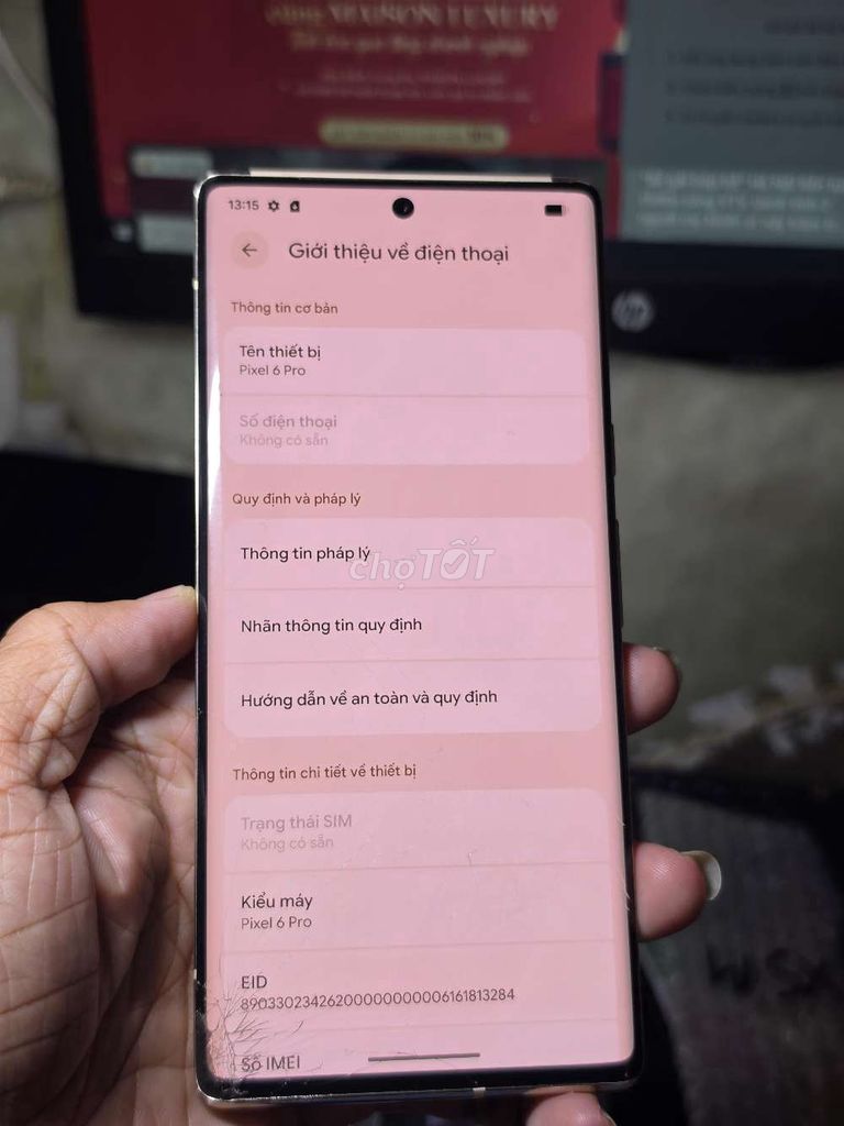 Google Pixel 6 Pro 128GB quốc tế zin toàn bộ . Mua bán Điện thoại tại Quận 8 Tp Hồ Chí Minh được đăng bởi Thiên Hòa mobile  hình 1