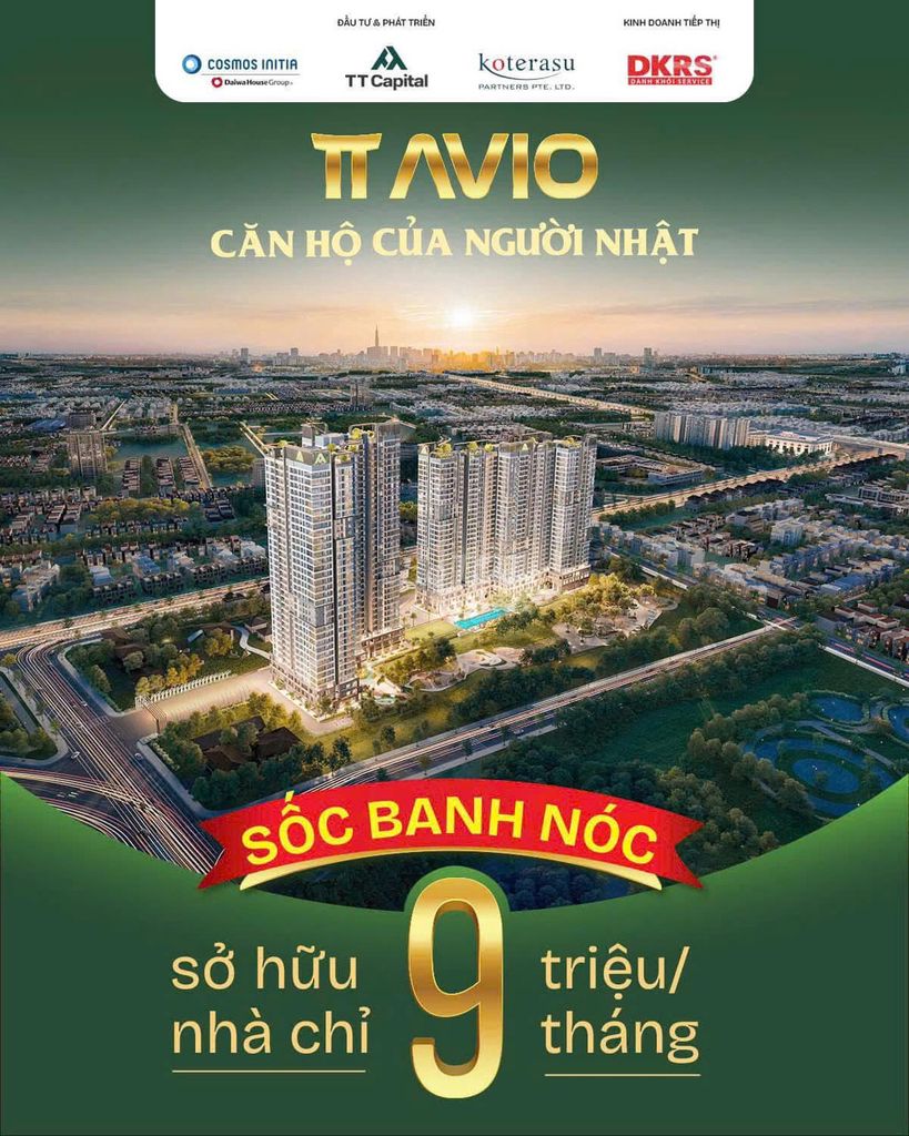 Cần bán căn hộ TTAVIO thiết kế căn hộ chuẩn NHẤT BẢN gần VINCOM DĨ AN