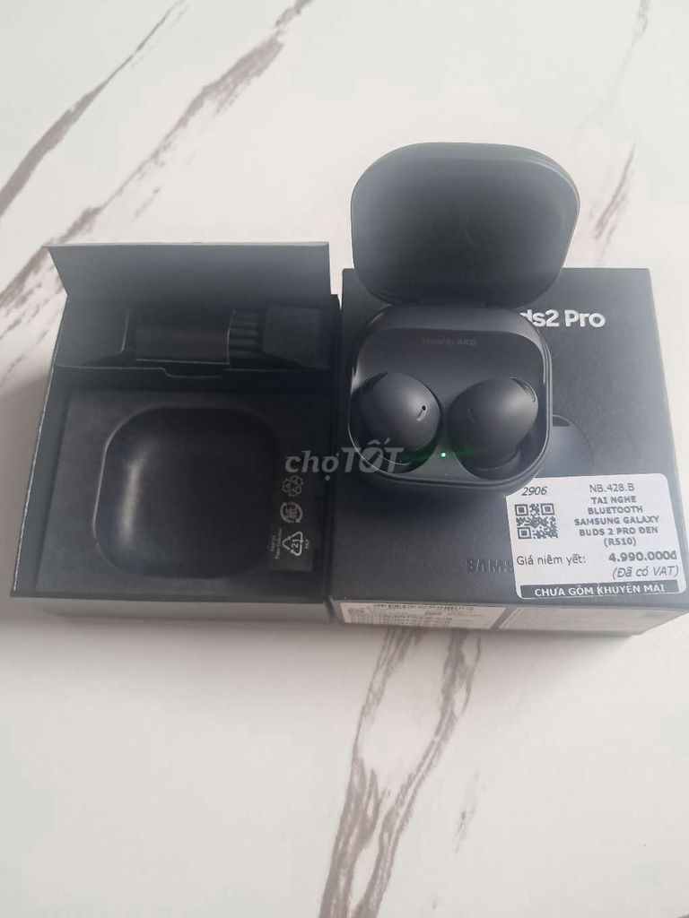 Samsung Buds2 Pro, box đầy đủ, còn BH 5/2/2026