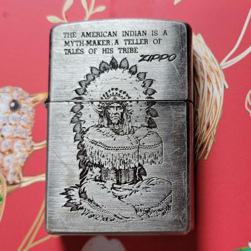 Zippo Thủ Lĩnh Thổ Dân Da Đỏ 1997 Khắc Zin Hãng