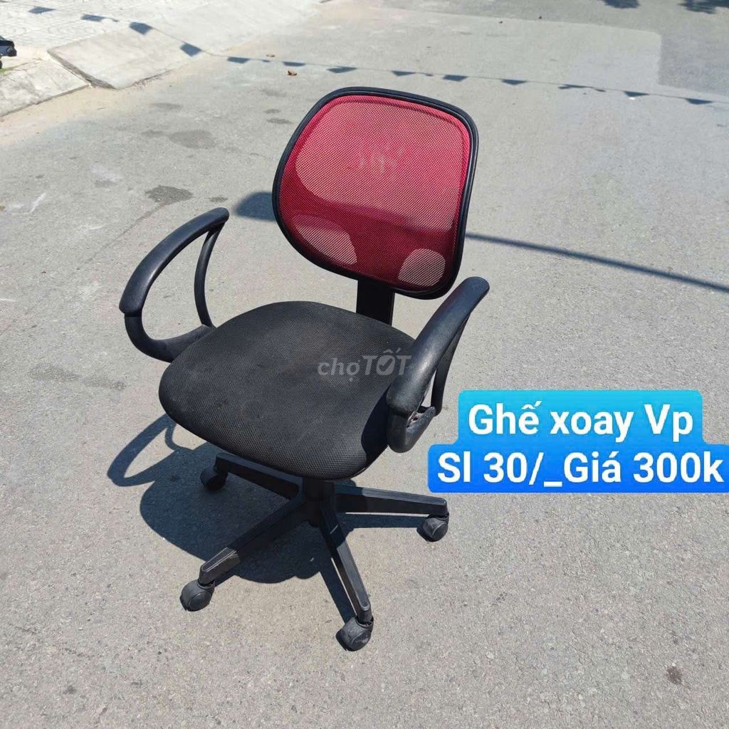 Ghế xoay văn phòng Đen Đỏ. Mua bán Bàn ghế tại Quận Bình Thạnh Tp Hồ Chí Minh được đăng bởi Kho Thanh Lý Phú Nhàn hình 1