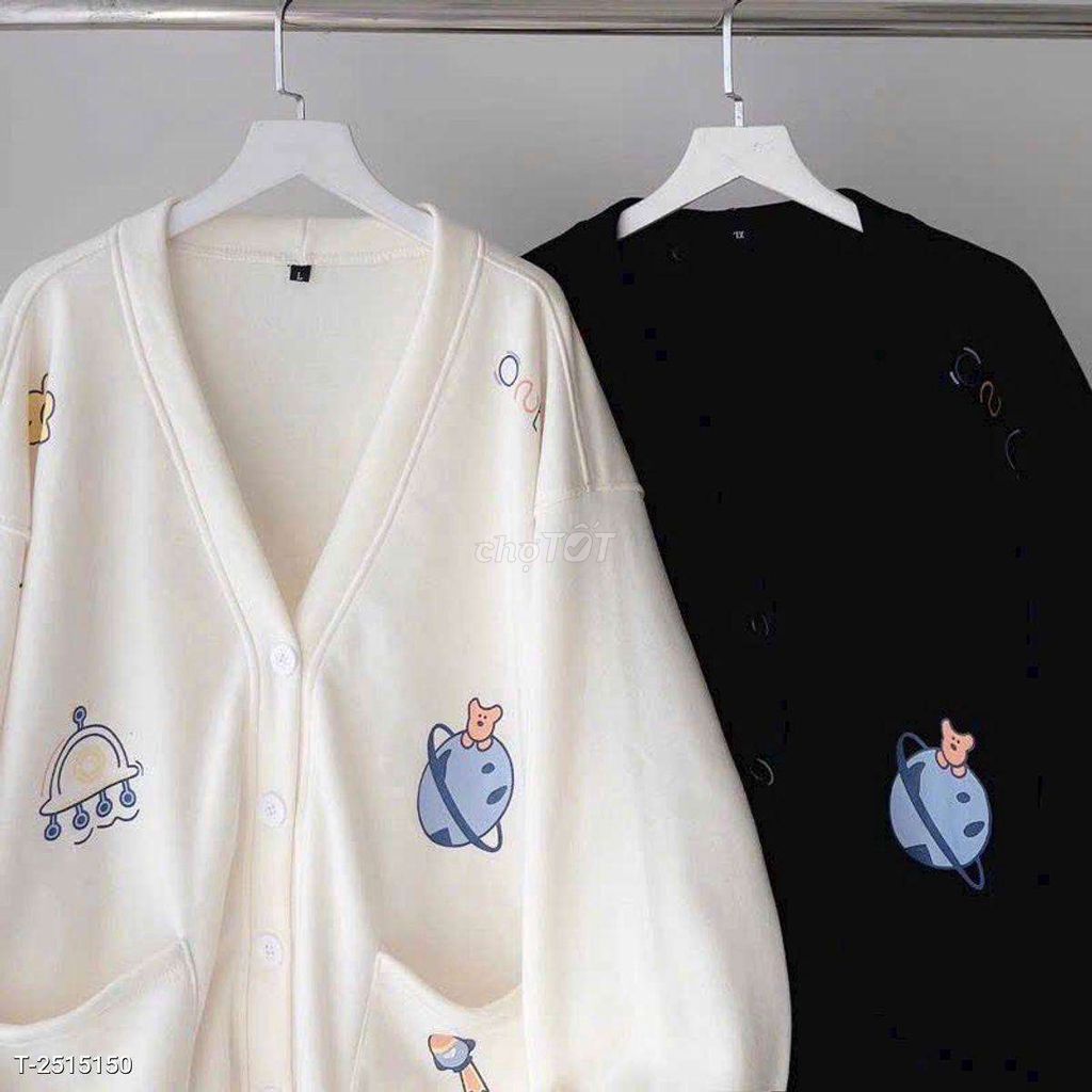 Áo khoác cardigan Nỉ Hoạt hình Trắng Đen Unisex. Mua bán Quần áo tại Huyện Triệu Phong Quảng Trị được đăng bởi Nguyễn TSáng hình 1