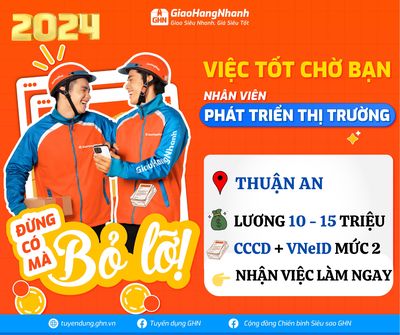 Giao Hàng Nhanh Tuyển Shipper Thuận An