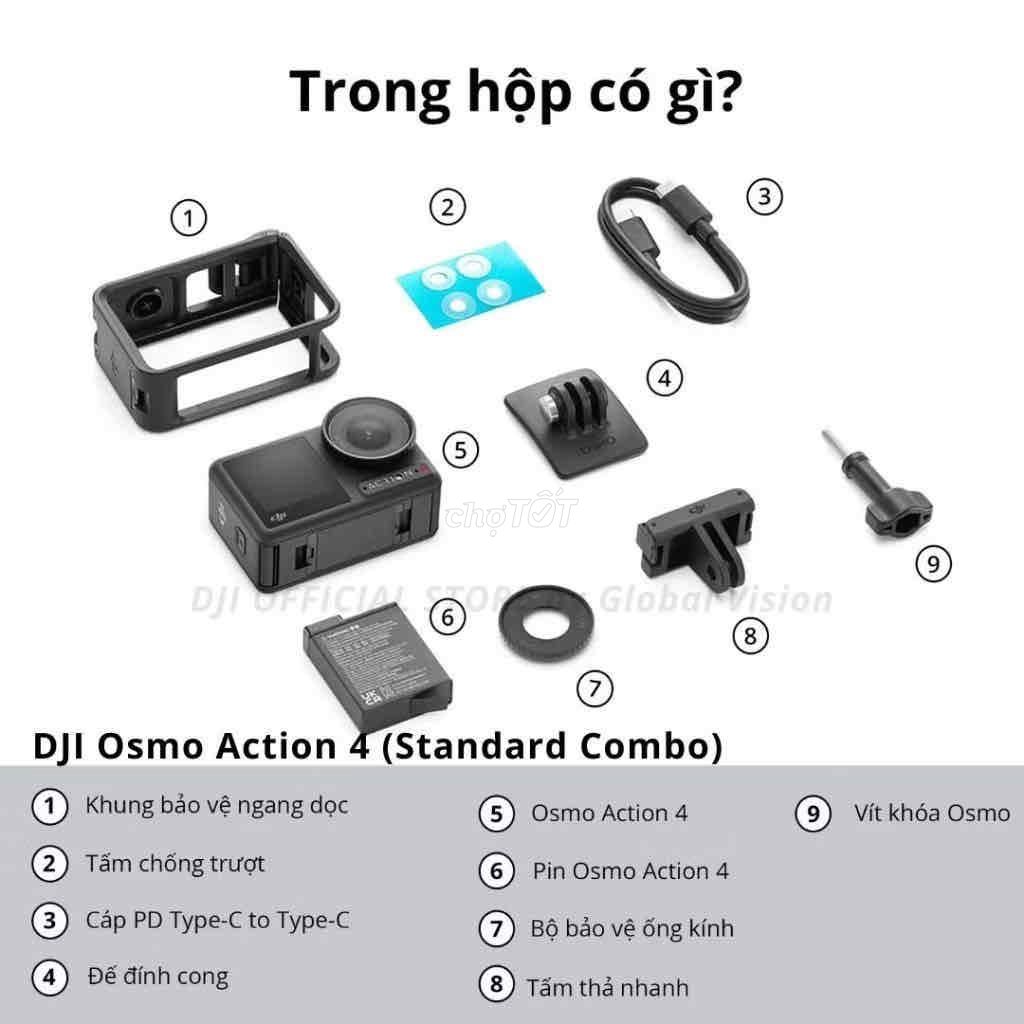 Camera hành động DJI Osmo Action 4 Standard Combo. Mua bán Máy ảnh, Máy quay tại Quận Hà Đông Hà Nội được đăng bởi alascar hình 1