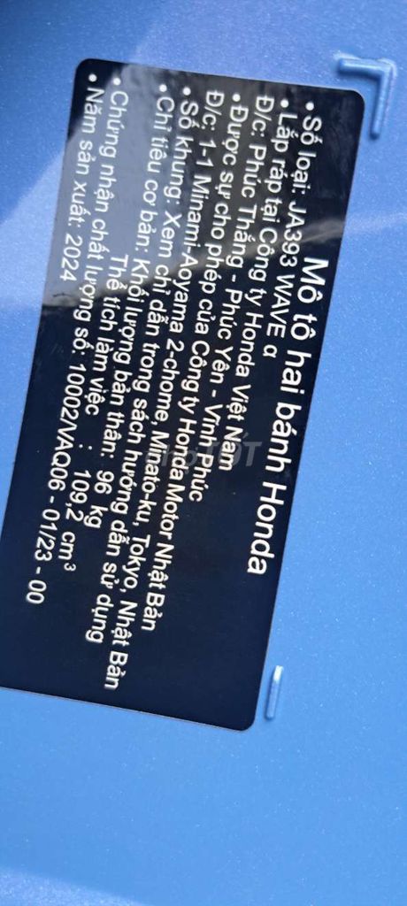 Áo wave 110 xanh đời 2024. Mua bán Phụ tùng xe tại Quận Bình Tân Tp Hồ Chí Minh được đăng bởi  Võ Vinh hình 4