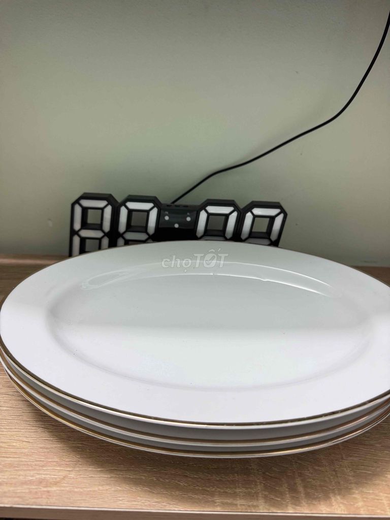 Dĩa sứ Trắng 3 cái. Mua bán Dụng cụ nhà bếp tại Quận Bình Tân Tp Hồ Chí Minh được đăng bởi Thành Trí hình 1