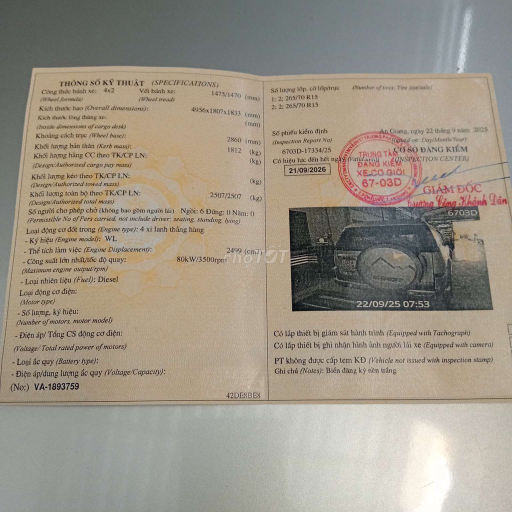 2006 Tôi không rõ - 411300 km. Mua bán Ô tô tại Huyện Châu Phú An Giang được đăng bởi Huỳnh Văn Tạo hình 1