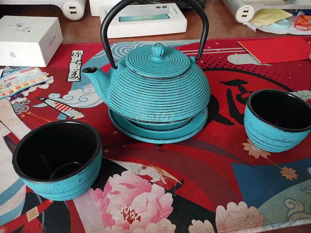 Bộ ấm trà Gang Xanh ngọc Cổ điển. Mua bán Đồ sưu tầm, đồ cổ tại Huyện Gò Dầu Tây Ninh được đăng bởi  Lộc hình 1