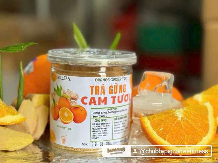 Trà gừng cam tươi