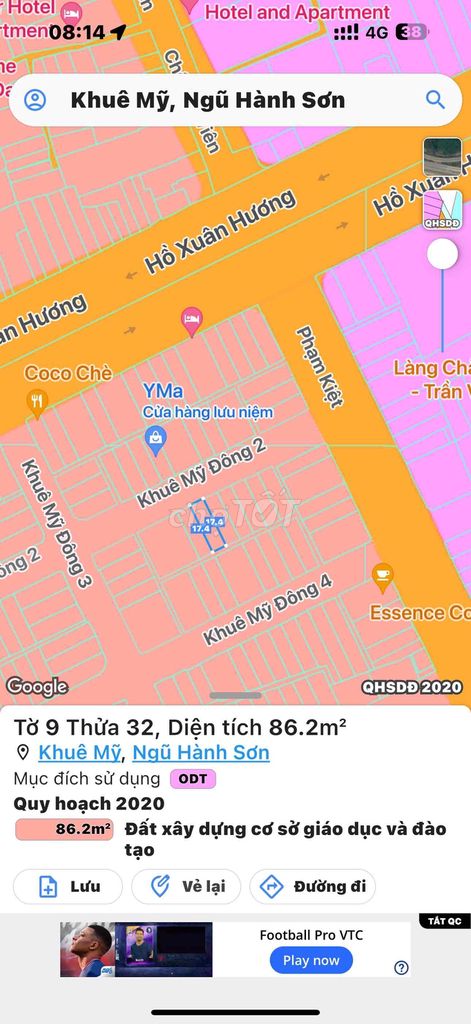 chào bán lô đất 340m ngang 20 khuê mỹ đông 2