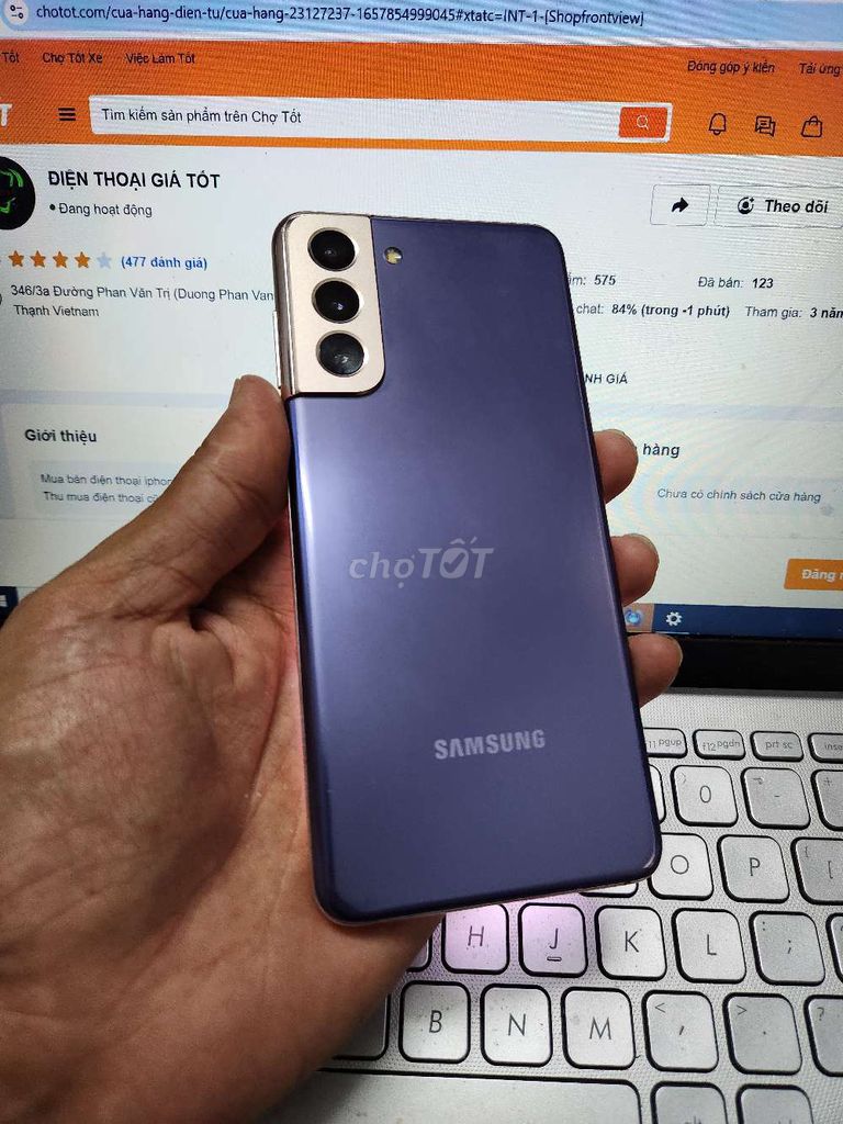 SAMSUNG S21 8GB.128GB  ZIN ĐẸP FULL CN. Mua bán Điện thoại tại Quận Bình Thạnh Tp Hồ Chí Minh được đăng bởi Dân Mobile hình 1