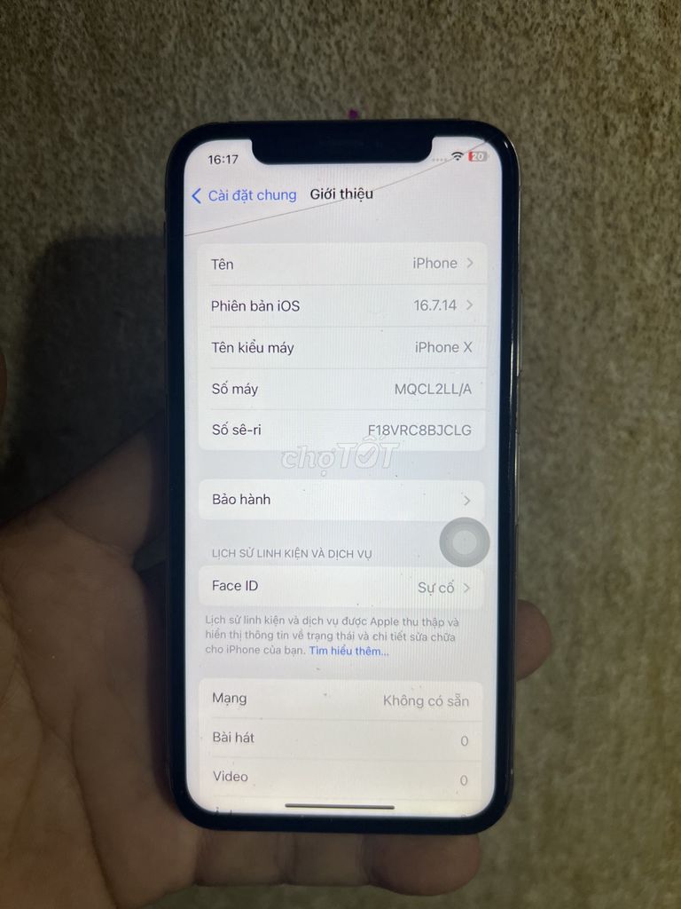 Apple iPhone X 64GB Trắng. Mua bán Điện thoại tại Thành phố Thuận An Bình Dương được đăng bởi Như Trương hình 1