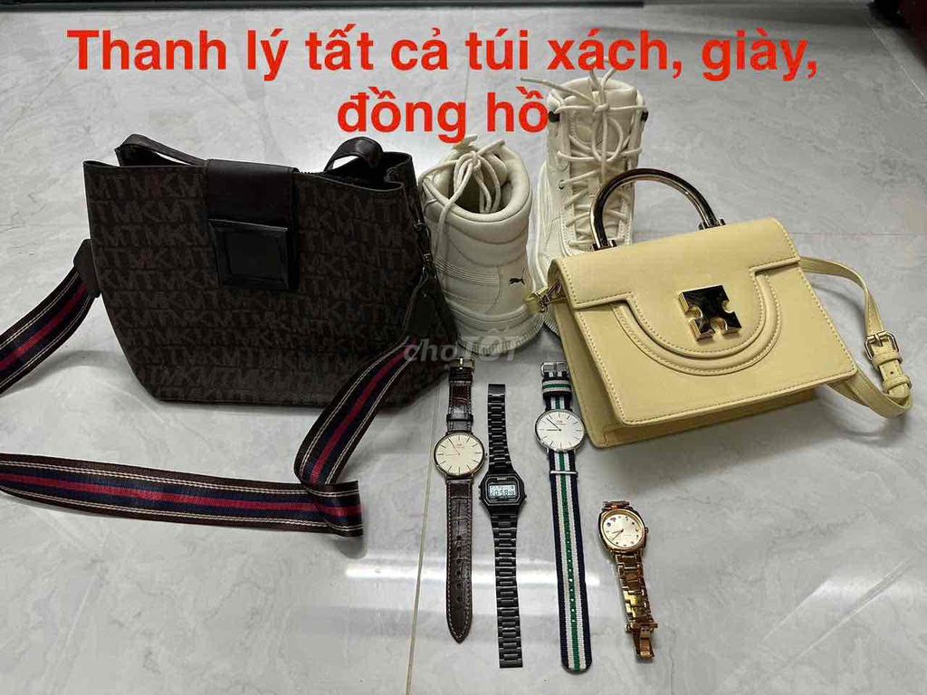 Thanh lý cuối năm, túi xách, giày nữ, đồng hồ