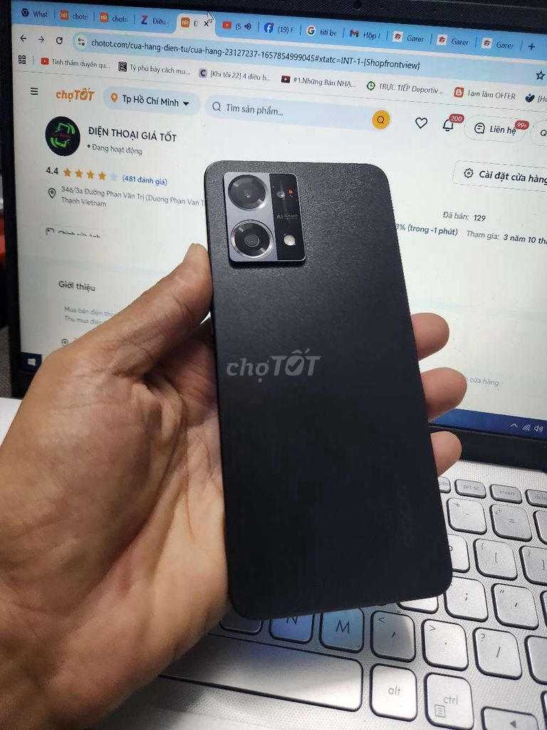 OPPO RENO 7 8GB.128GB PIN 4500 SNAP 680 ZIN ĐẸP. Mua bán Điện thoại tại Quận Bình Thạnh Tp Hồ Chí Minh được đăng bởi Dân Mobile hình 1