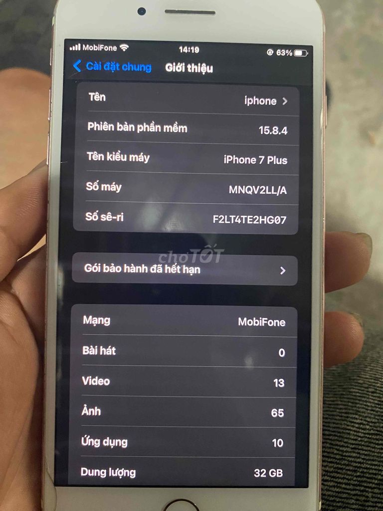 Apple iPhone 7 Plus 32GB Hồng. Mua bán Điện thoại tại Huyện Đông Anh Hà Nội được đăng bởi Đỗ AN hình 1