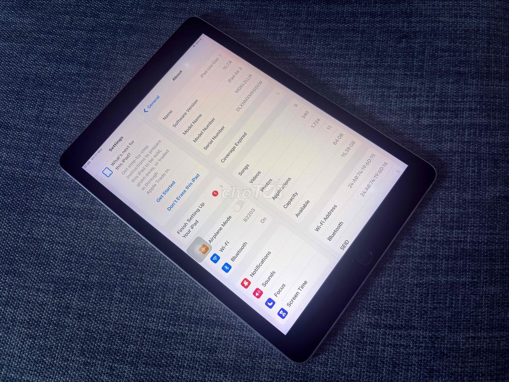 Apple iPad Air 2 64GB Bạc. Mua bán Máy tính bảng tại Huyện Nhà Bè Tp Hồ Chí Minh được đăng bởi Phong hình 1