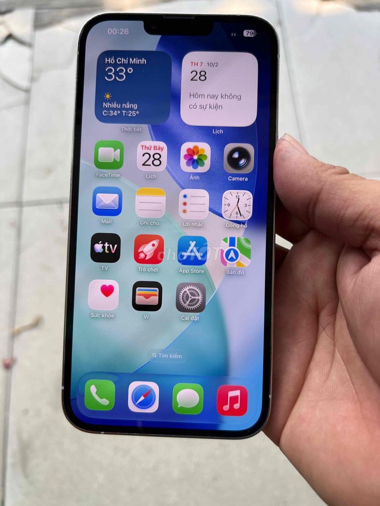 Apple iPhone 13 Pro Max 128GB Trắng. Mua bán Điện thoại tại Thành phố Dĩ An Bình Dương được đăng bởi shop máy củ zin uy tín hình 1