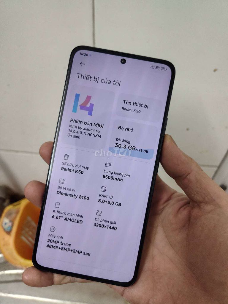 Xiaomi Redmi K50 8/128 GL. Mua bán Điện thoại tại Quận Ba Đình Hà Nội được đăng bởi đình bắc hình 1