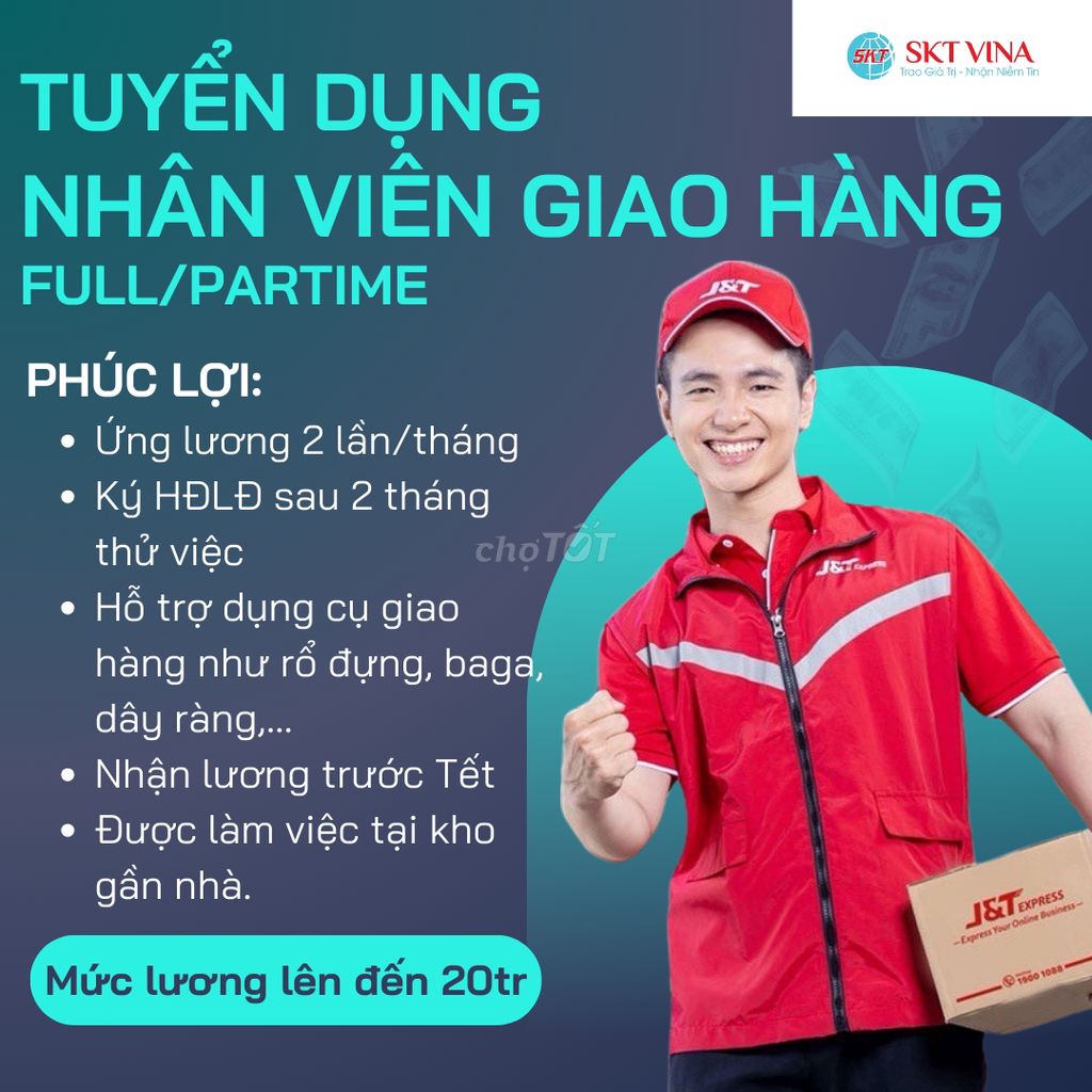 TUYỂN SHIPPER HCM LƯƠNG ỔN ĐỊNH, LÂU DÀI