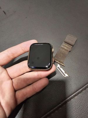 Apple watch seri 5 thép Gold - dây Milanese