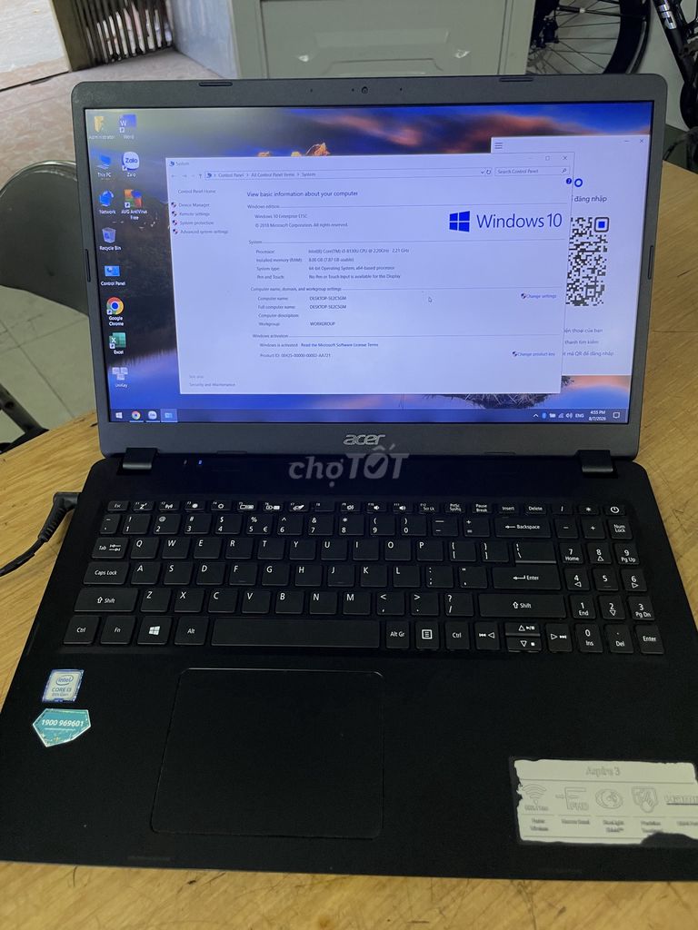 Acer Core i3-8130U 15.6 inch 8GB/256GB SSD. Mua bán Laptop tại Quận Gò Vấp Tp Hồ Chí Minh được đăng bởi huan hình 1